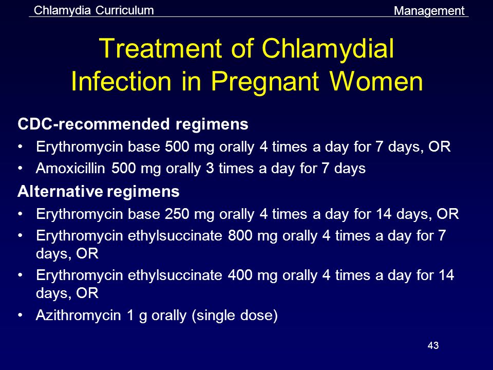 how to treat chlamydia in pregnancy